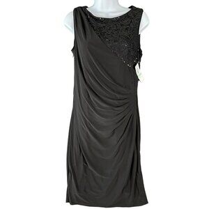 RM Richards Womens Dress Size 8/8P LBD Black Formal Event Holiday Party Romantic